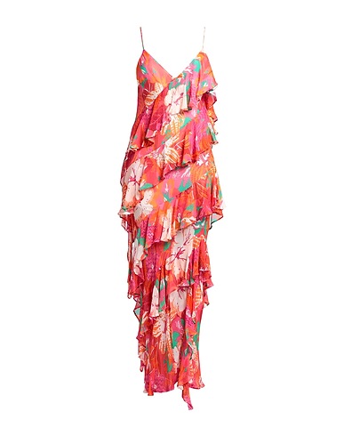 MSGM Long dress Red 100% Viscose