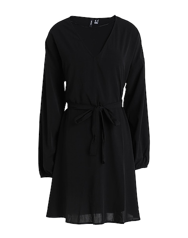 VERO MODA Short dress Black 58% Recycled polyester, 40% Polyester, 2% Elastane