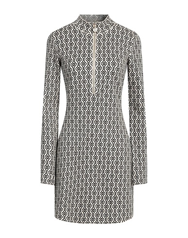 MAJE Sheath dress Beige 55% Cotton, 30% Polyester, 15% Polyamide