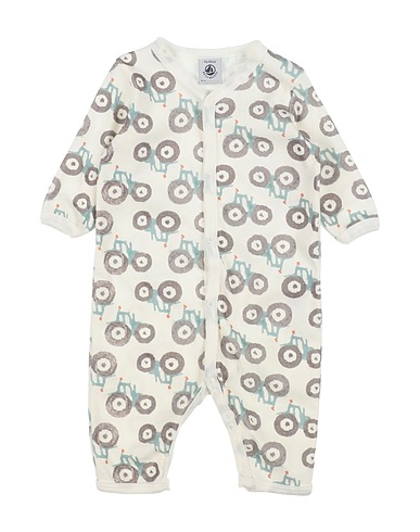 PETIT BATEAU Strampelanzug für Babys Weiß 100% Baumwolle