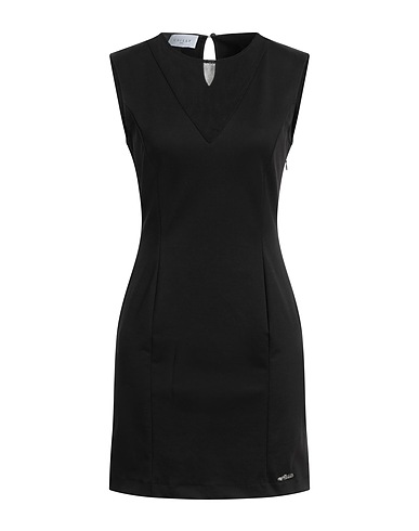 GAëLLE Paris Short dress Black 59% Cotton, 36% Polyester, 5% Elastane