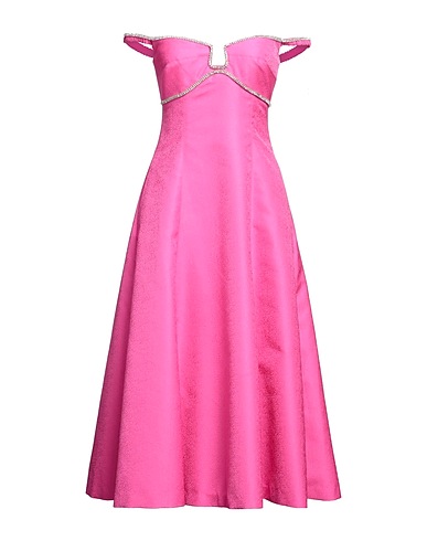 SELF-PORTRAIT Midi dress Fuchsia 81% Polyester, 19% Polyamide