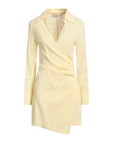 JUCCA Short dress Pastel yellow 95% Viscose, 5% Elastane