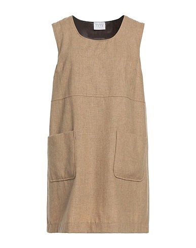MILLENOVECENTOSETTANTOTTO Robe courte Beige 65% Laine, 30% Polyester, 5% Autres fibres