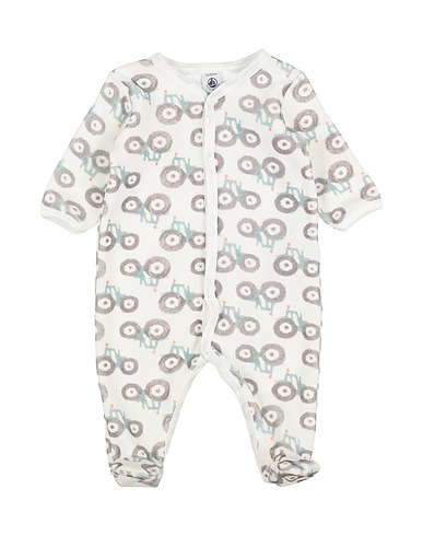 PETIT BATEAU Baby jumpsuit  Ivory 100% Cotton