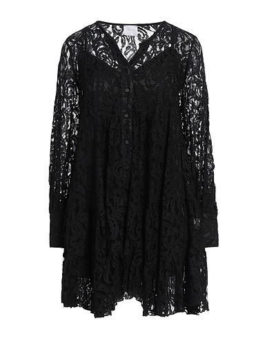 MERCI ITALIA Short dress Black 43% Viscose, 37% Cotton, 20% Polyamide