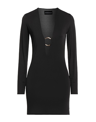 LOUISA BALLOU Short dress Black 90% Viscose, 10% Elastane