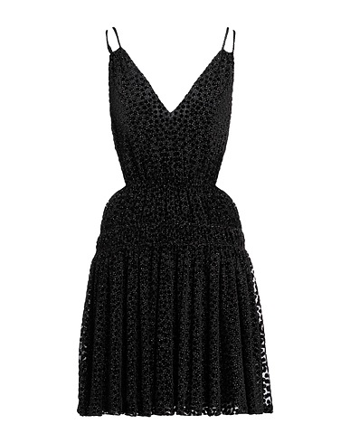 MAJE Short dress Black 67% Polyester, 30% Polyamide, 3% Elastane