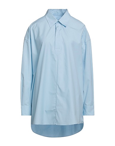 AMI ALEXANDRE MATTIUSSI Shirt dress Sky blue 100% Cotton