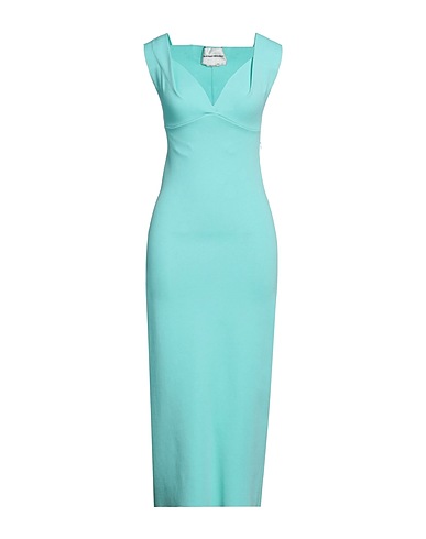 ROLAND MOURET Midi dress Turquoise 71% Viscose, 14% Polyamide, 14% Polyester, 1% Elastane