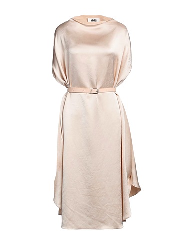 MM6 MAISON MARGIELA Midi dress Cream 100% Polyester, Calfskin