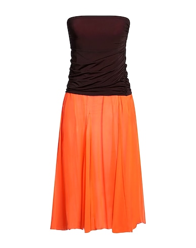 TORY BURCH Midi dress 100% Silk, Polyamide, Elastane