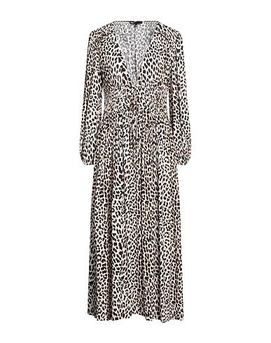 MAJE Midi dress Beige 100% Viscose