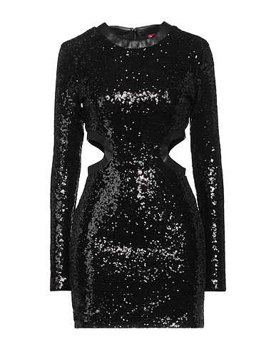 STAUD Kurzes Kleid Schwarz 100% Nylon, Polyurethan