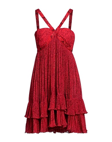 ETRO Pleated dress Red 100% Polyester