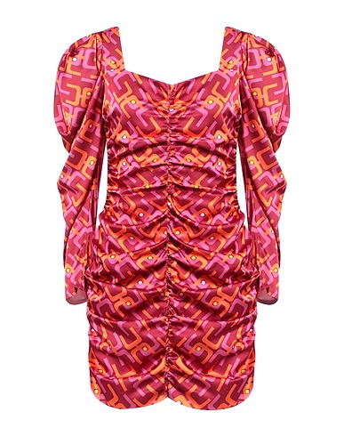 THINK Vestito corto Bordeaux 100% Altre Fibre