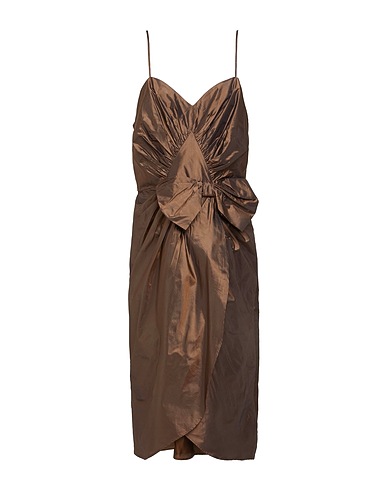 MAISON MARGIELA Midi dress Brown 100% Silk