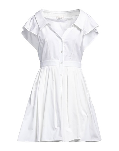 MCQUEEN Shirt dress White 100% Cotton