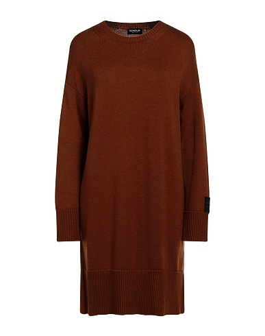 DONDUP Vestito corto Cioccolato 100% Lana