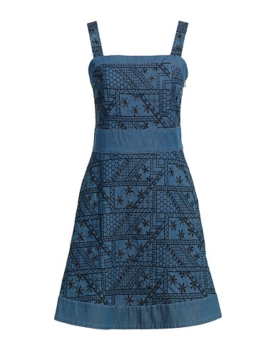 MARANI JEANS Denim dress Blue 90% Cotton, 7% Polyester, 3% Elastane