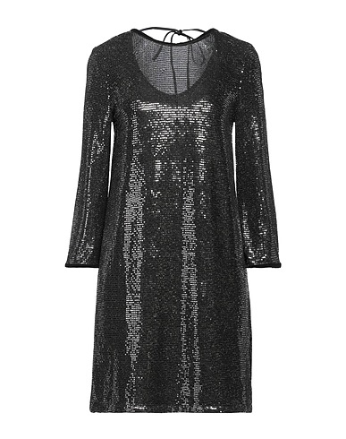 LIU •JO Κοντό φόρεμα Μαύρο 100% Πολυεστέρας