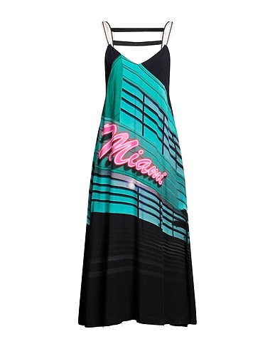 PALM ANGELS Midi dress Black 100% Viscose, Polyester, Elastane
