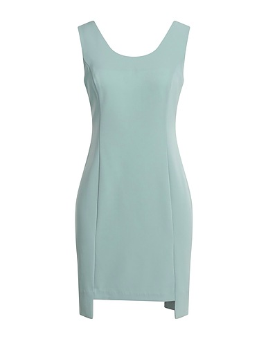 BOUTIQUE de la FEMME Short dress Sage green 94% Polyester, 6% Elastane