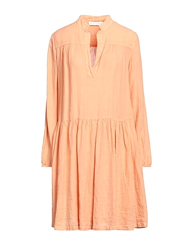 SKILLS & GENES Short dress Apricot 100% Linen