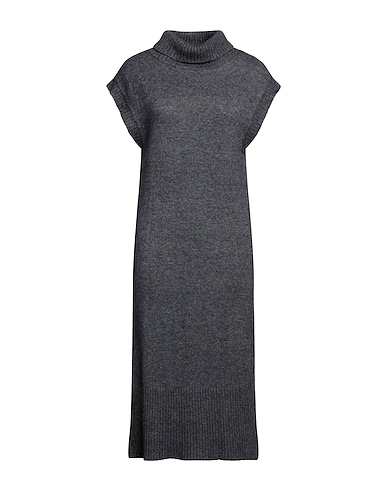 TWINSET Midi dress Charcoal 50% Polyamide, 50% Wool