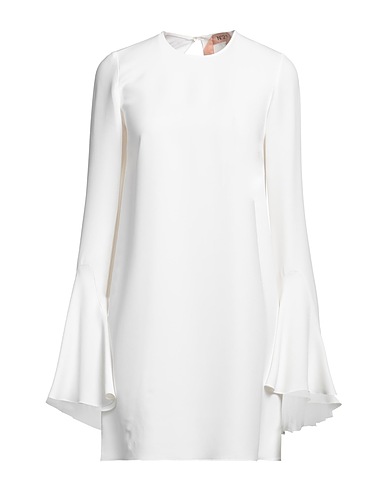 N°21 Short dress White 50% Acetate, 50% Viscose