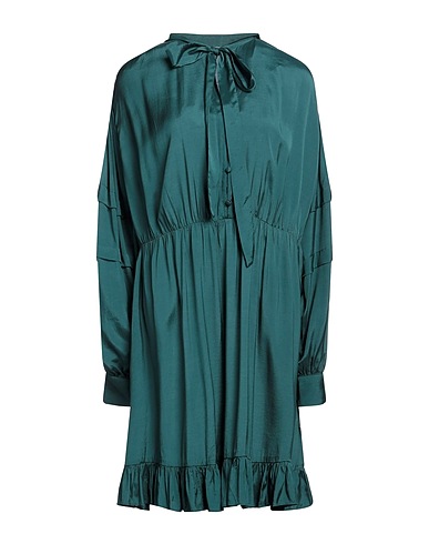 TWINSET Shirt dress Dark green 100% Viscose