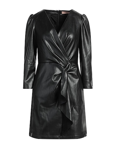 TWINSET Robe courte Noir 100% Polyester