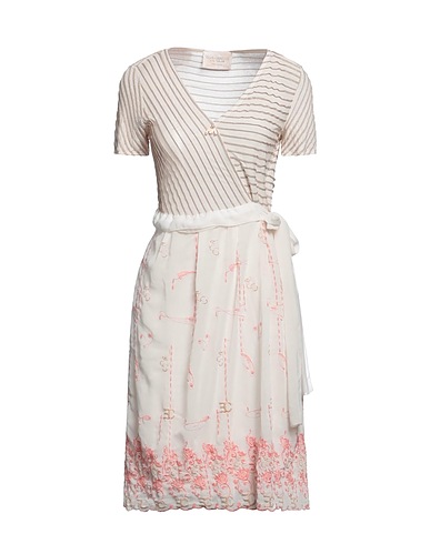 ELISA CAVALETTI by DANIELA DALLAVALLE Short dress Beige 80% Viscose, 12% Polyester, 8% Polyamide, Acetate