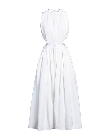 MCQUEEN Midi dress White 100% Cotton