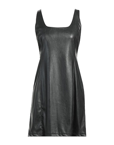 OVER/D Short dress Black 100% Polyurethane