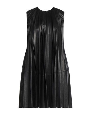 REDValentino Pleated dress Black 100% Sheepskin