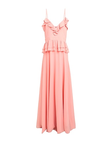 GATTINONI Long dress Salmon pink 100% Polyester