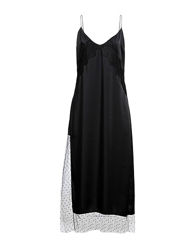 REDValentino Long dress Black 100% Polyester, Polyamide