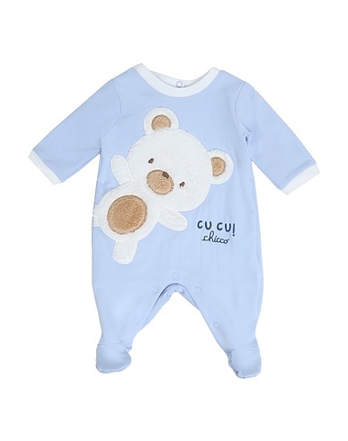 CHICCO Baby jumpsuit  Light blue 95% Cotton, 5% Elastane