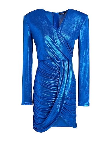 BALMAIN Sheath dress Bright blue 92% Polyester, 8% Elastane