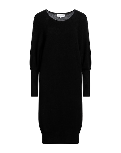 CARTA LIBERA Vestito corto NERO 50% Viscosa, 27% Poliestere, 23% Poliammide