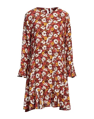 PEPE JEANS Short dress Rust 100% Viscose