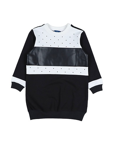 CHICCO Dress Black 92% Polyester, 8% Elastane, Cotton