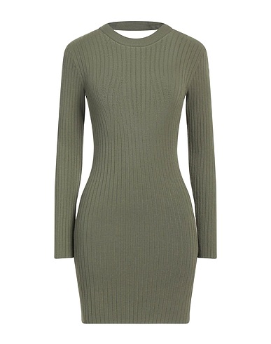 VICOLO Sheath dress Military green 70% Viscose, 30% Polyester