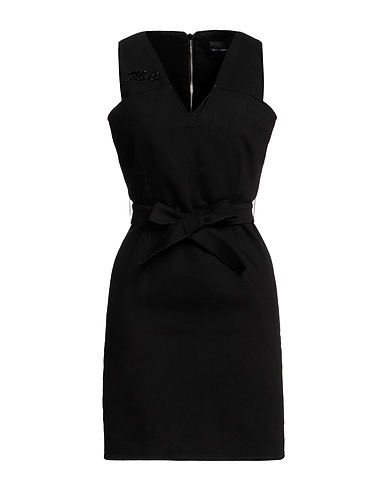 KARL LAGERFELD Sheath dress Black 98% Cotton, 2% Elastane