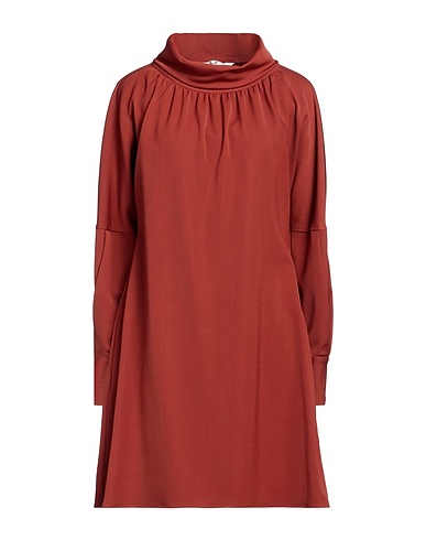 LE SARTE PETTEGOLE Short dress Chocolate brown 53% Polyester, 44% Virgin Wool, 3% Elastane
