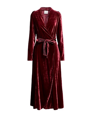 FORTE_FORTE Vestito lungo Bordeaux 87% Viscosa, 13% Poliammide