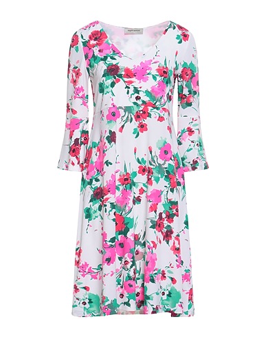 ANGELO MARANI Short dress White 95% Viscose, 5% Elastane