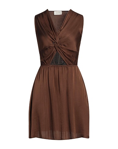 VICOLO Short dress Chocolate brown 100% Viscose