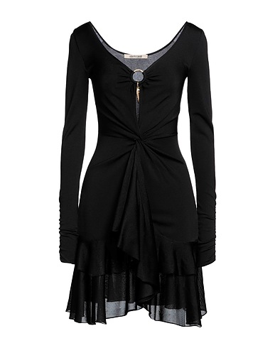 ROBERTO CAVALLI Short dress Black 89% Viscose, 10% Polyamide, 1% Elastane